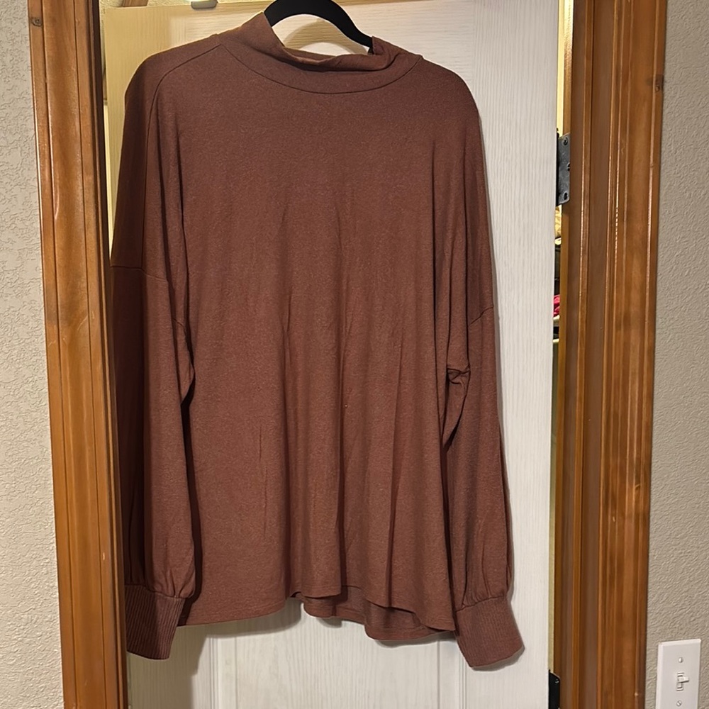 Cozy Brown Long Sleeve Top